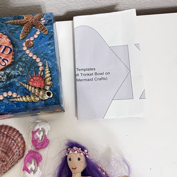 Barron's Little Box of Mermaid Treasures Treasure Chest Books Mermaid Doll Shell - Picture 14 of 16
